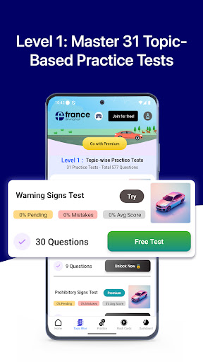 French Driving License Test ekran görüntüsü