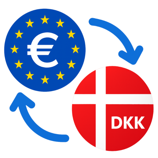 Euro to Danish Krone converter