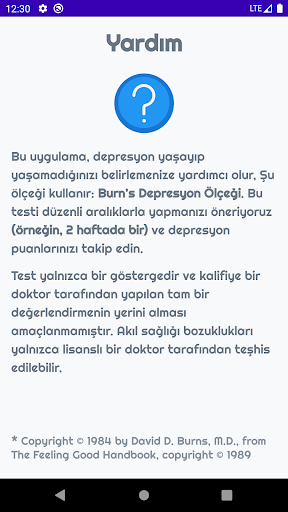 Depresyon Testi ekran görüntüsü