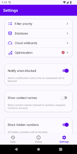 Callfilter.app ekran görüntüsü
