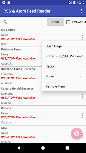 RSS and ATOM Feed Reader ekran görüntüsü
