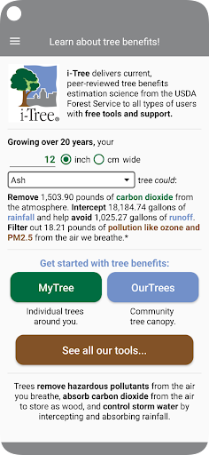 i-Tree ekran görüntüsü