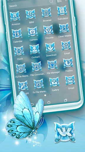 Flower Butterfly Glitter Theme ekran görüntüsü
