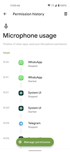 Privacy Dashboard ekran görüntüsü