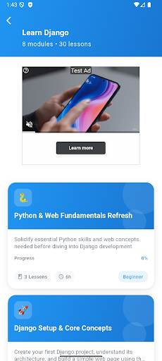 Learn Django ekran görüntüsü