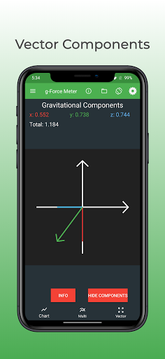 Physics Toolbox Accelerometer ekran görüntüsü
