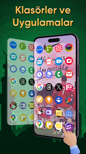 Başlatıcı OS: Tema ve Widget ekran görüntüsü