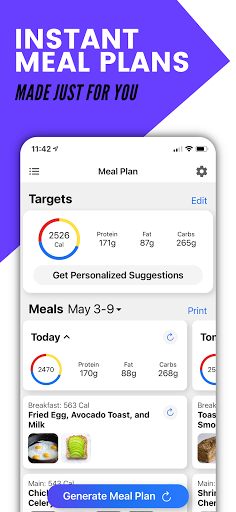 Prospre: Macro Meal Planner ekran görüntüsü