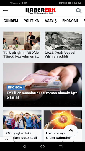 Habererk ekran görüntüsü