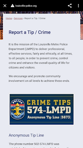 Louisville Metro PD ekran görüntüsü