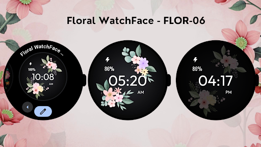 Floral WatchFace - FLOR-06 ekran görüntüsü