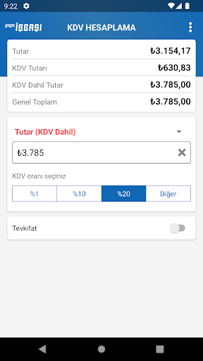 KDV Hesaplama Pro ekran görüntüsü
