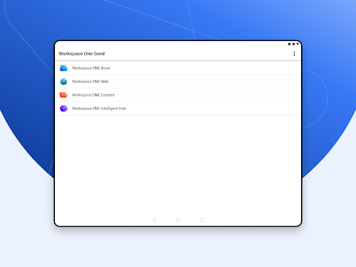 Send - Workspace ONE ekran görüntüsü
