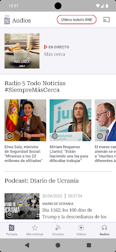 RTVE Noticias ekran görüntüsü