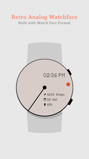 Retro Analog Watch Face ekran görüntüsü