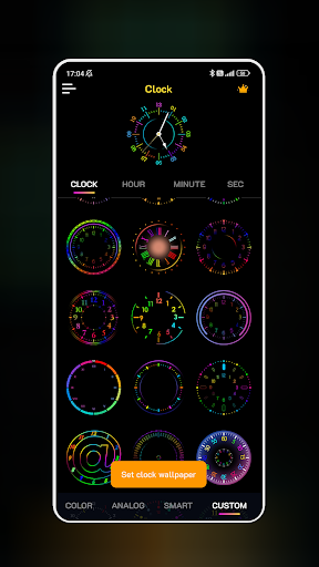 Neon Clock Wallpaper ekran görüntüsü