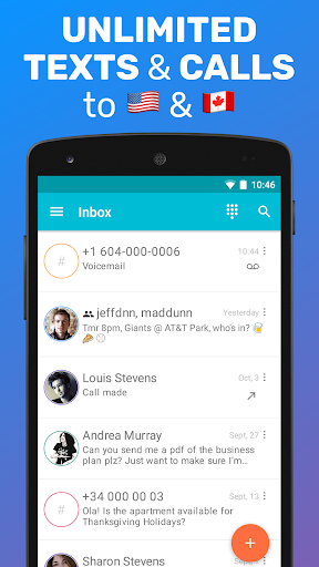 TextMe Up Calling & Texts ekran görüntüsü