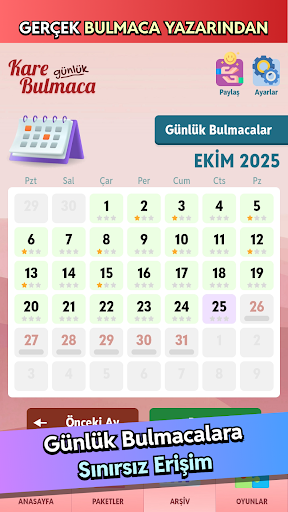 Kare Bulmaca - Günlük ekran görüntüsü