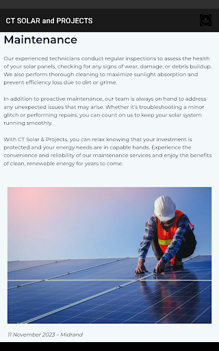 CT SOLAR and PROJECTS ekran görüntüsü