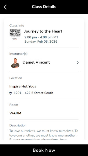 Inspire Hot Yoga ekran görüntüsü