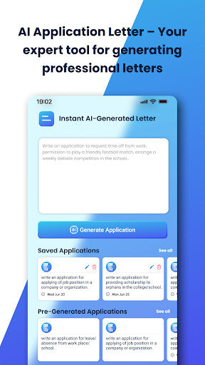 AI Application Letter Maker ekran görüntüsü