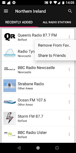 Radios from Northern Ireland ekran görüntüsü
