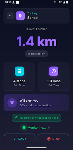 NapStop - Transit Alarm ekran görüntüsü