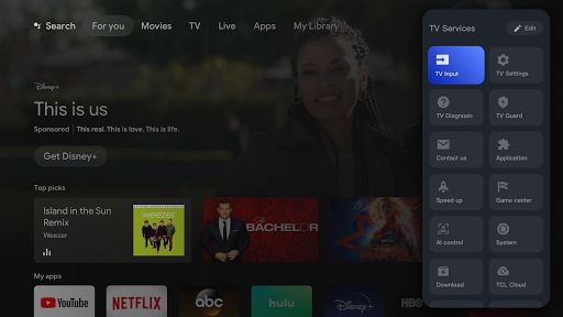 TCL HOME Dashboard ekran görüntüsü