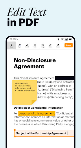 pdfFiller Edit, fill, sign PDF ekran görüntüsü