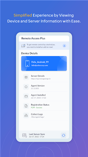 Remote Access Plus Agent ekran görüntüsü