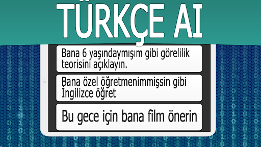 Türkçe Yapay Zeka Sohbeti ekran görüntüsü
