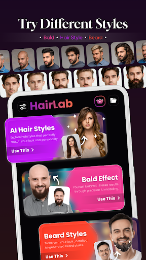 HairLab : AI Hair, Bald, Beard ekran görüntüsü