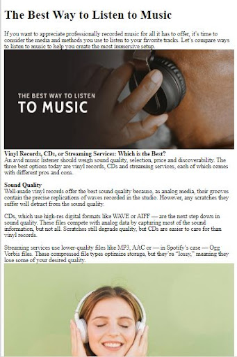 How to Listen to Music ekran görüntüsü