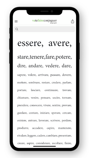 Italian conjugation ekran görüntüsü
