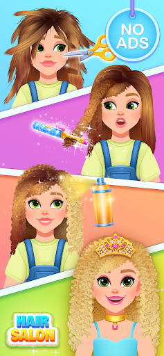 Hair Salon Games For Kids ekran görüntüsü