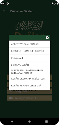 Dualar ve Zikirler ekran görüntüsü