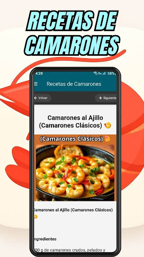 Recetas de Camarones ekran görüntüsü