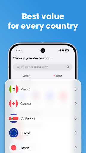 eSim Prepaid Mobile Travel App ekran görüntüsü