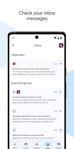 Google Play Console ekran görüntüsü
