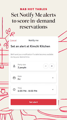 OpenTable ekran görüntüsü