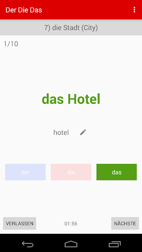 Alman Dilbilgisini Der Die Das ekran görüntüsü
