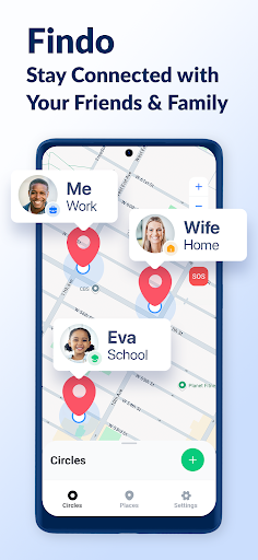 Findo: Find my Friends, Phone ekran görüntüsü