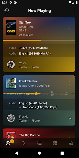 Plex Dash ekran görüntüsü