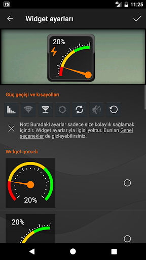 Gauge Battery Widget ekran görüntüsü