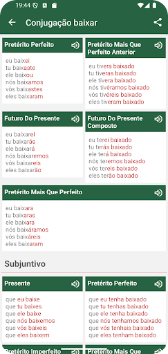 Conjugação Verbos Portugueses ekran görüntüsü