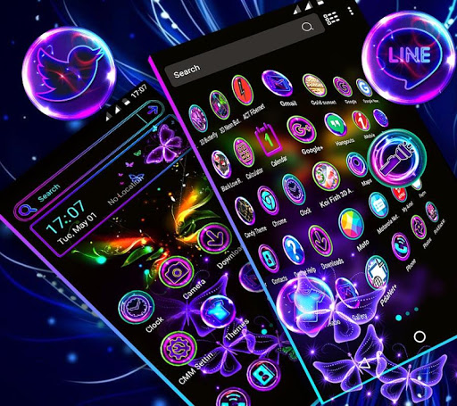Glow Butterfly Launcher Theme ekran görüntüsü