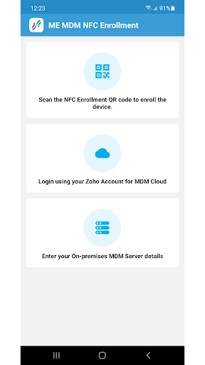 ManageEngine NFC Enrollment ekran görüntüsü