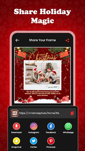 Christmas Photo Frames, Editor ekran görüntüsü