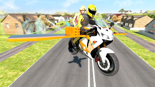 Flying bike Driving Simulator ekran görüntüsü