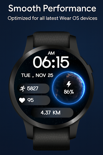 Earth Pulse Digital WatchFace ekran görüntüsü